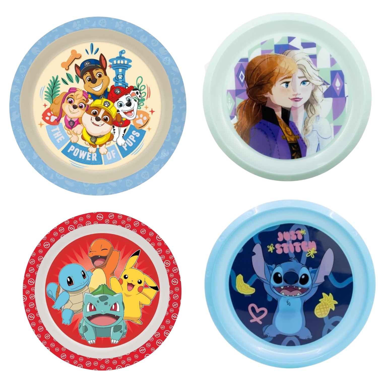 Kids 22cm BPA-Free Plastic Dinner Plate Reusable Round Snack Plate