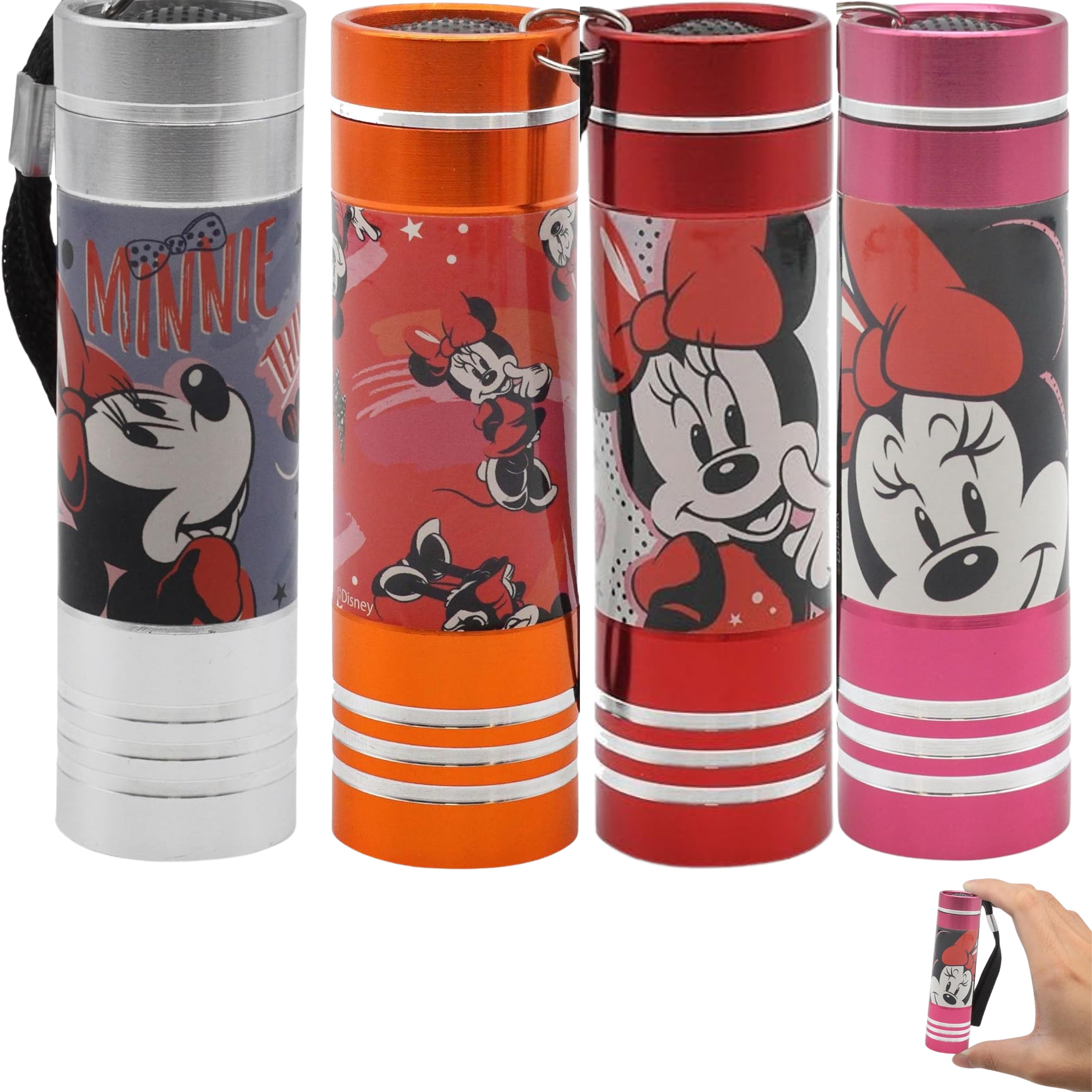 Minnie Mouse LED Torch for Kids – Aluminium Flashlight with 9 LEDs