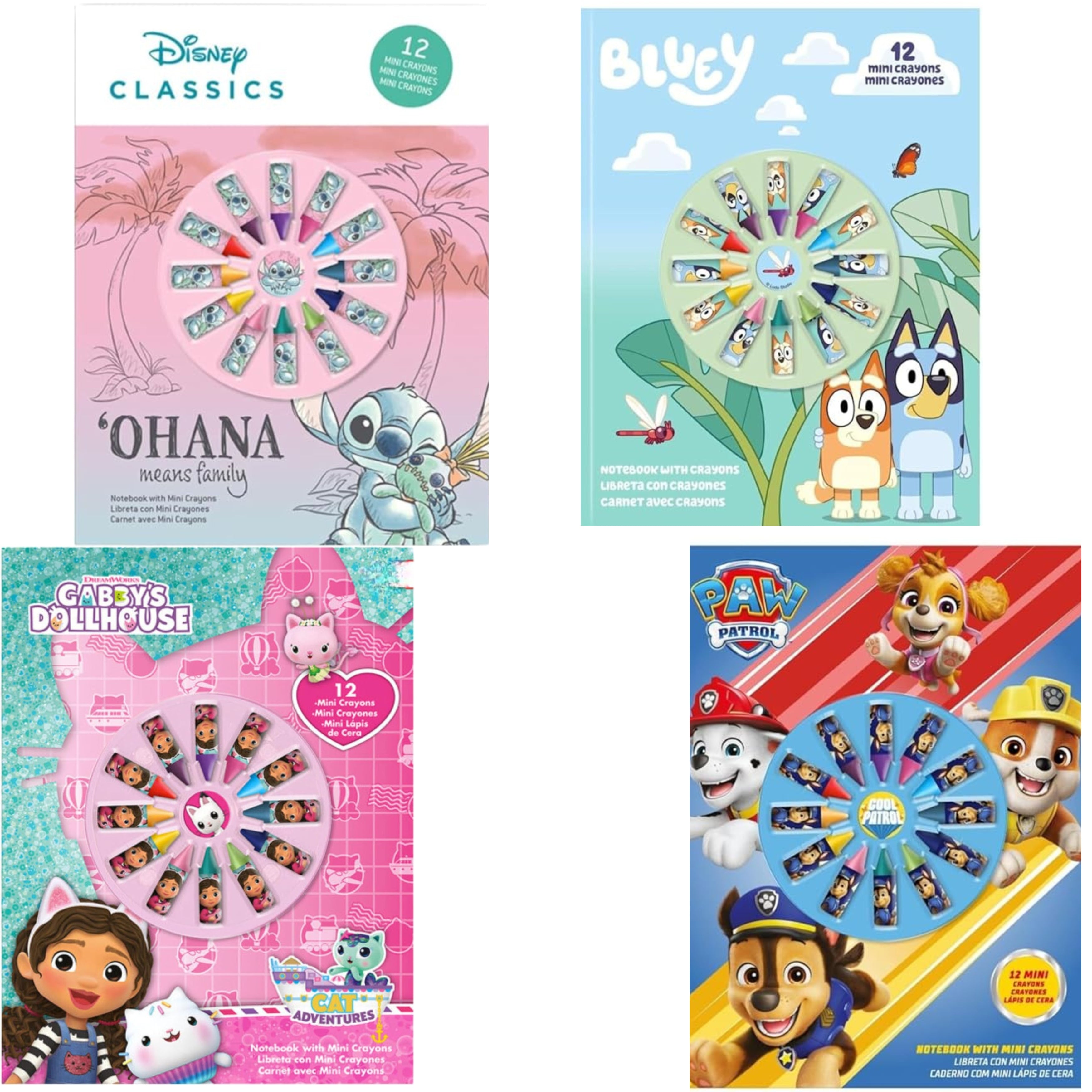 Kids Notebook & Mini Crayons Colouring Set