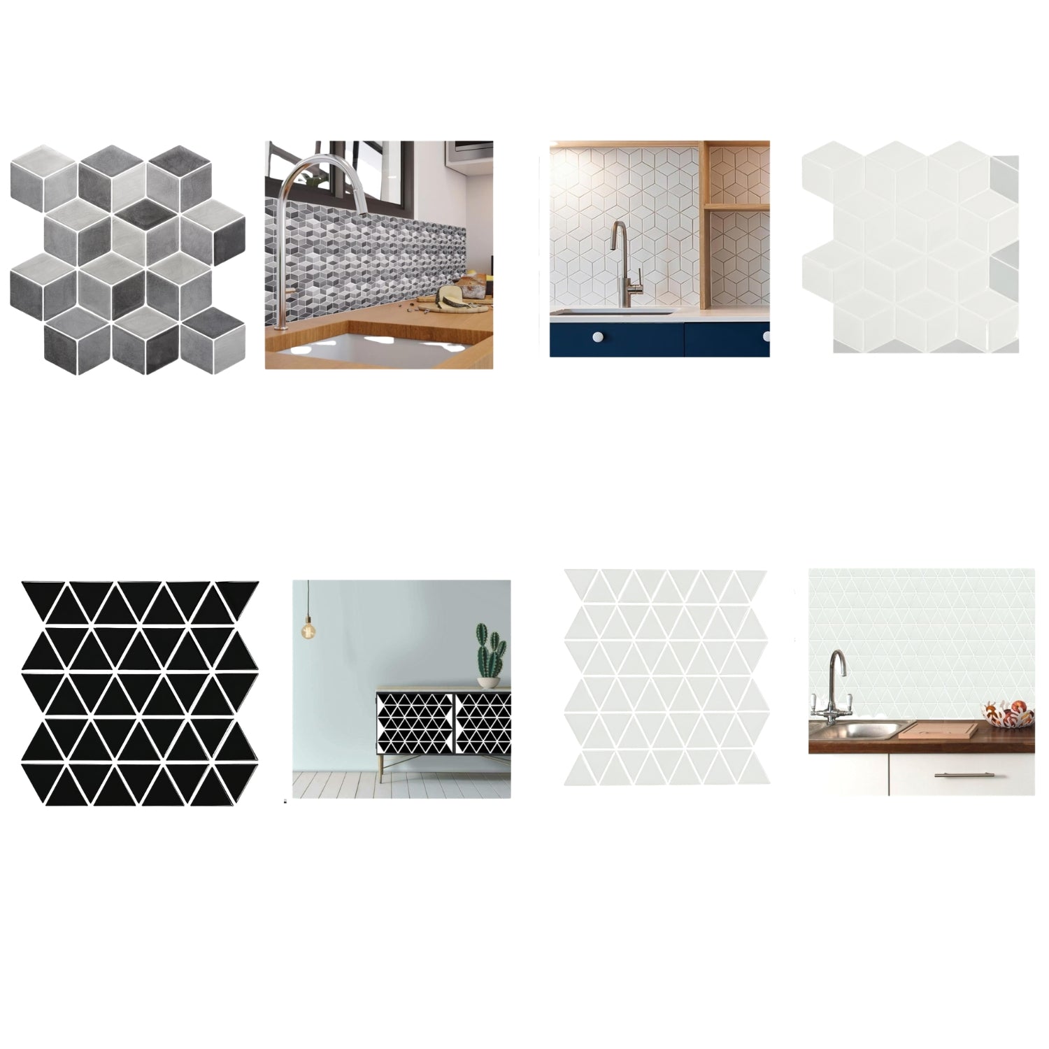 Self-Adhesive Mosaic Wall Tiles Waterproof Peel & Stick Panels