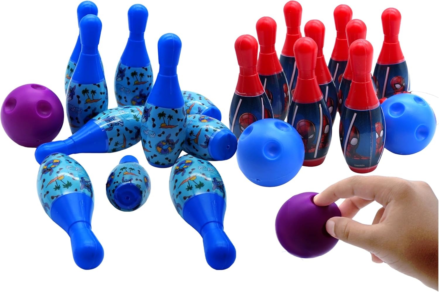 Kids Bowling Toy Set 11cm – 10 Pins and 2 Balls
