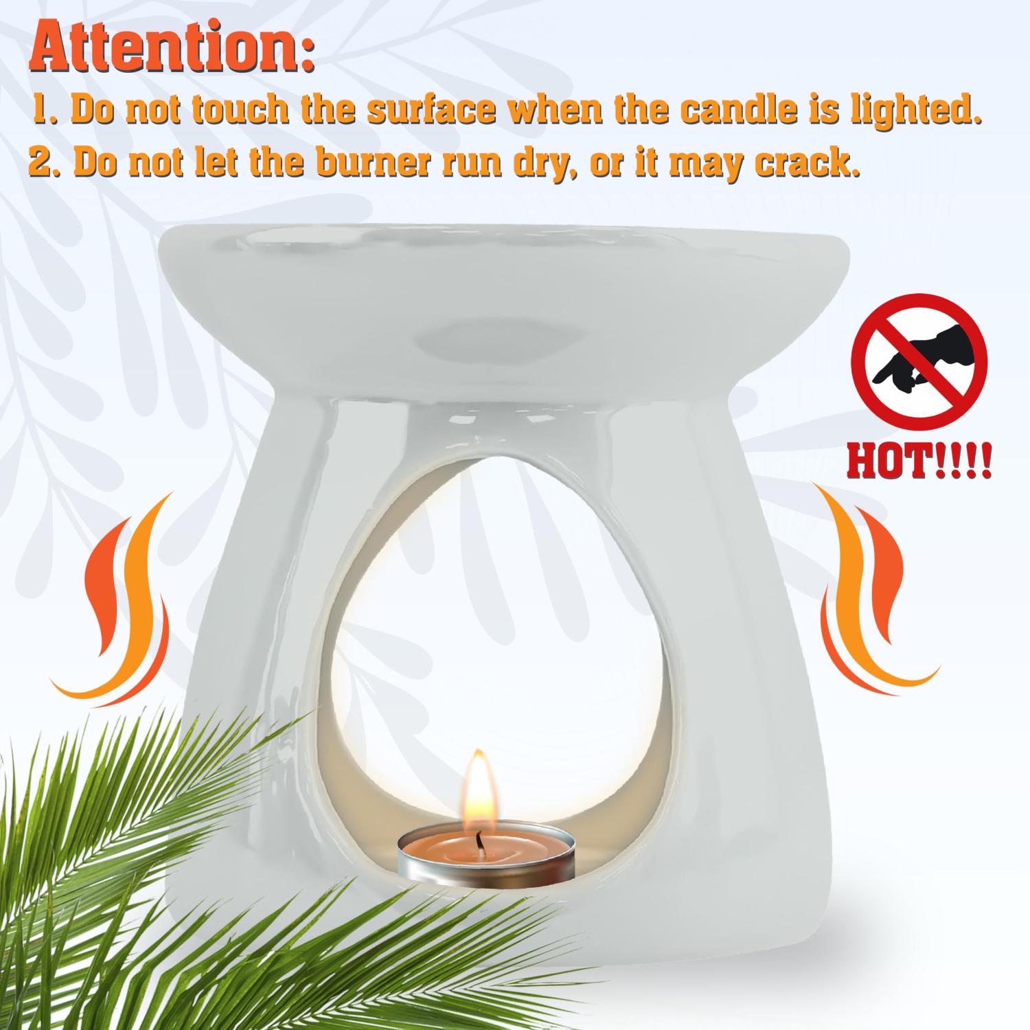 Pearl Ceramic Wax Burner Fragrance Oil Tealight Diffuser 12.5cm