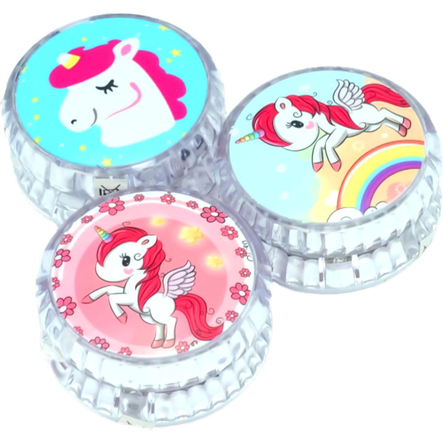 5.5cm LED Light-Up Unicorn Yo-Yos for Kids - Assorted
