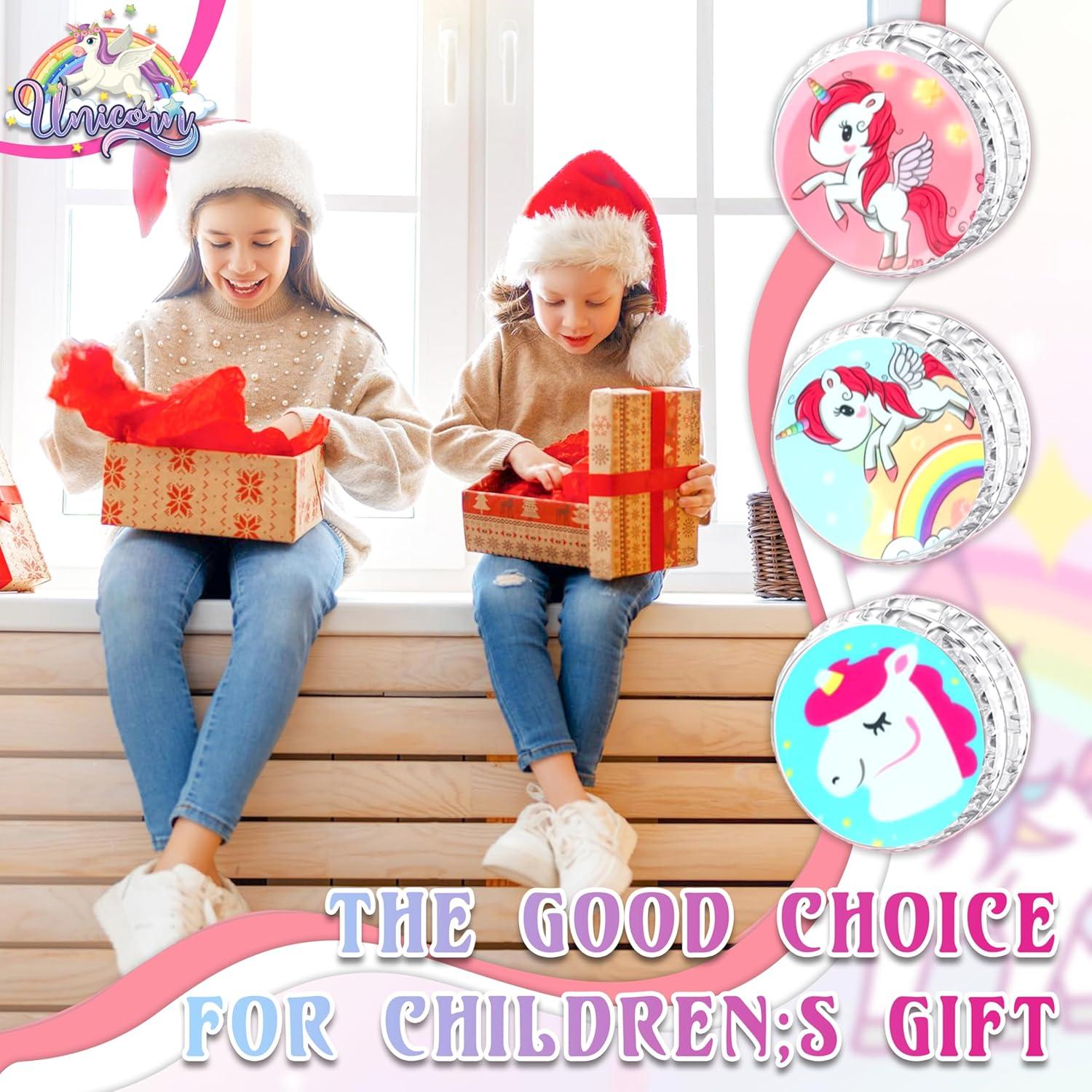 5.5cm LED Light-Up Unicorn Yo-Yos for Kids - Assorted