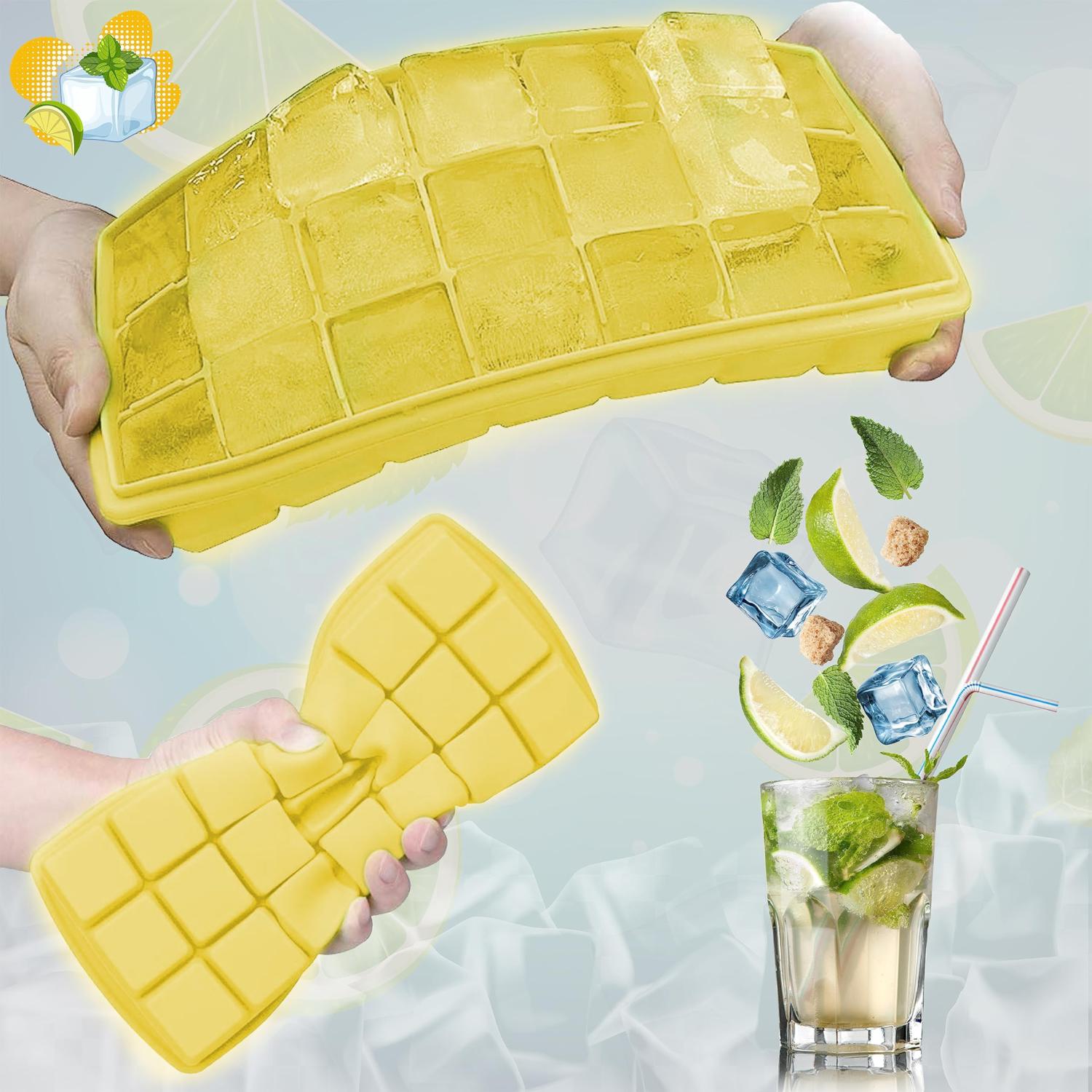 Silicone Ice Cube Tray with Lid 21 Cavity BPA-Free Mould