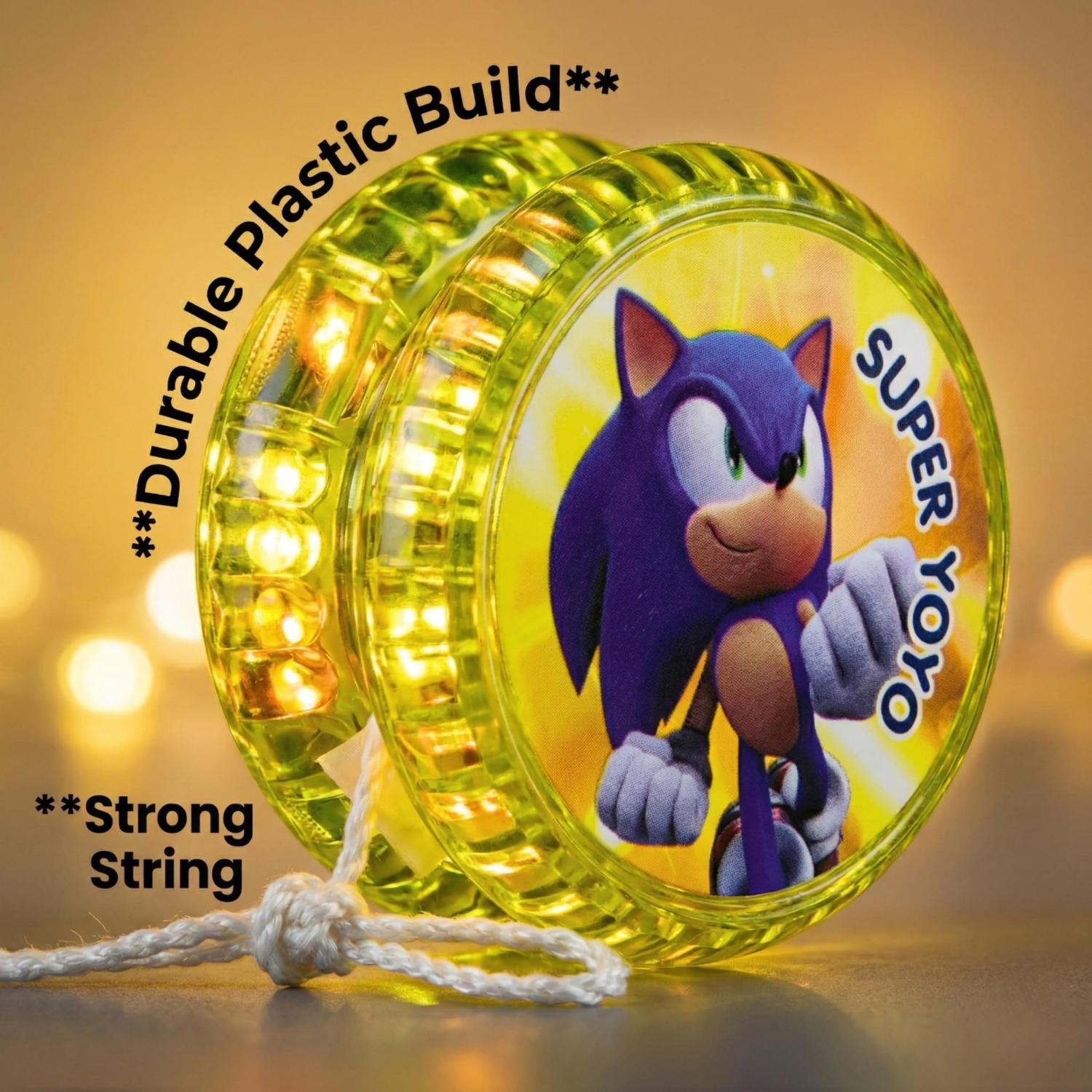 5.5cm Sonic the Hedgehog LED Light-Up YoYo Toys for Kids