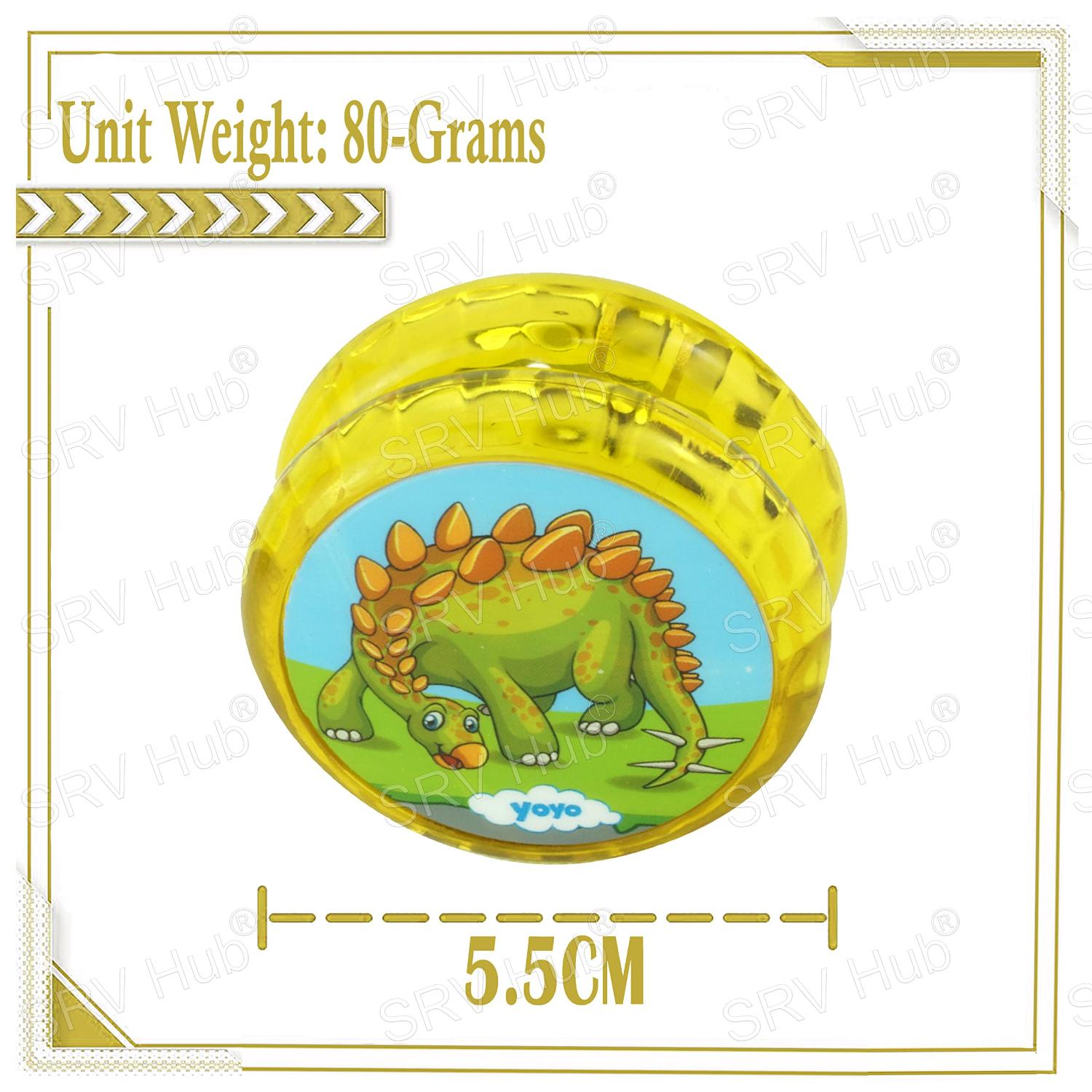 5.5cm Kids Light-Up Dinosaur Yo-Yo Toy with String - Assorted