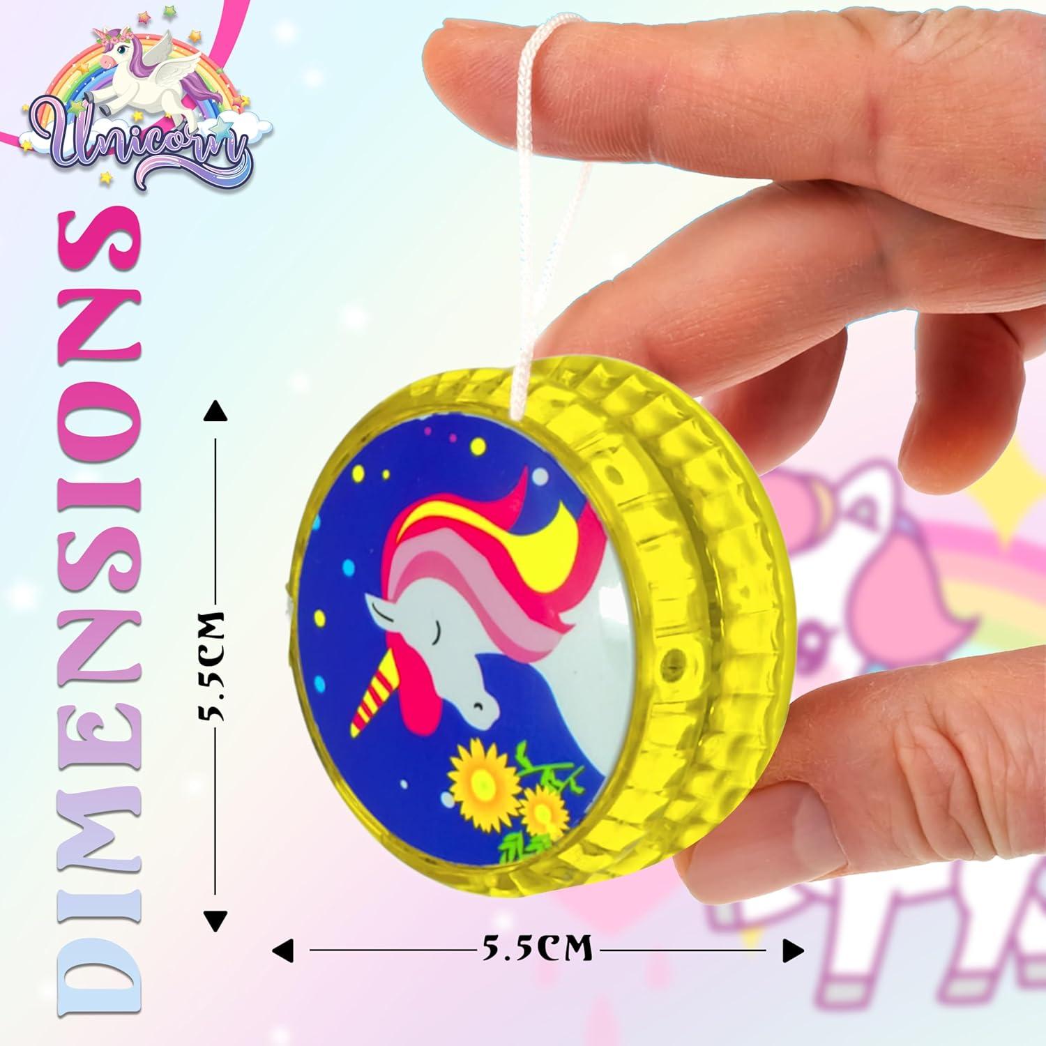 5.5cm LED Light-Up Unicorn Yo-Yos for Kids - Assorted