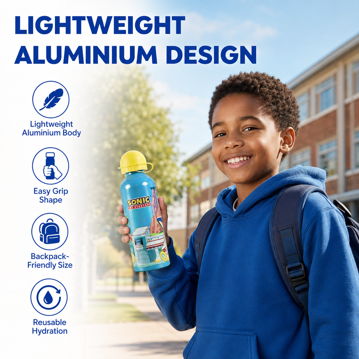 Sonic Aluminium Water Bottle 500ml