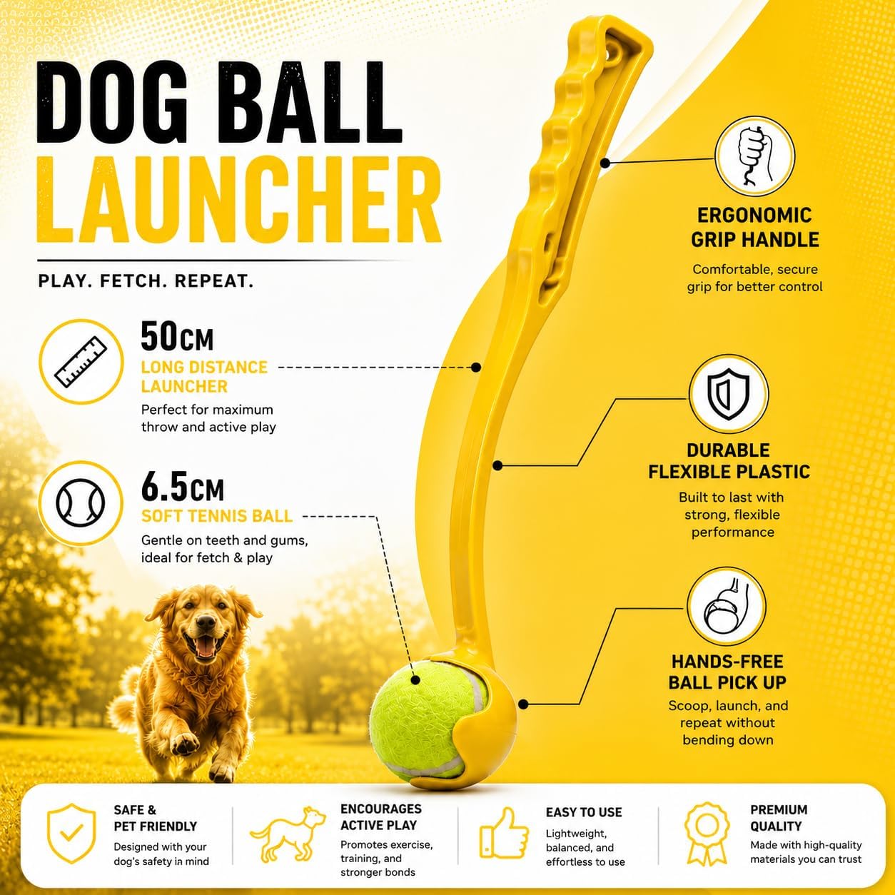 50cm Dog Ball Launcher Thrower Ball