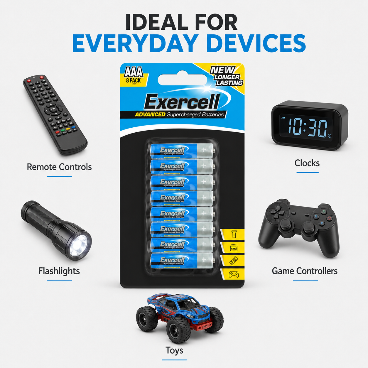 AAA Super Charged Batteries - 8Pk