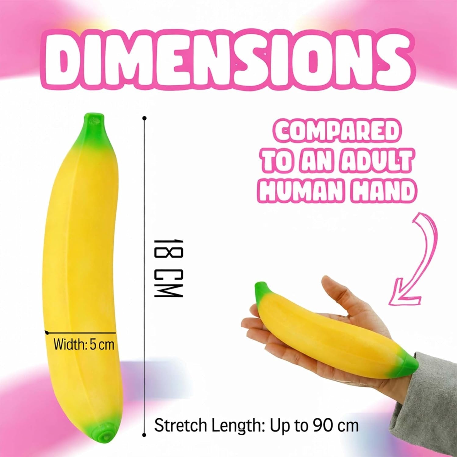 Banana Sensory Squishy Stretchy Toy – Assorted
