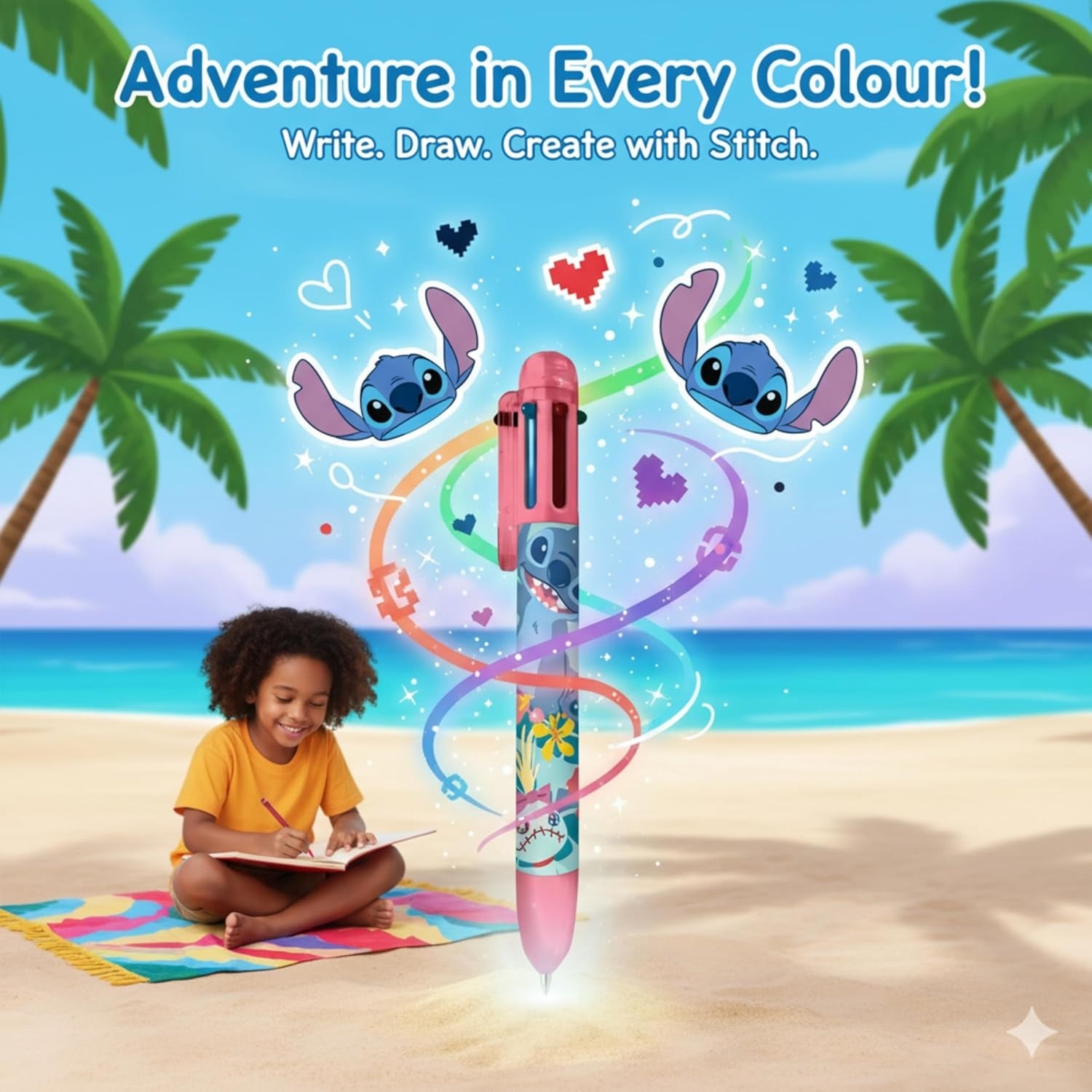 6 Color Pen Character Printed