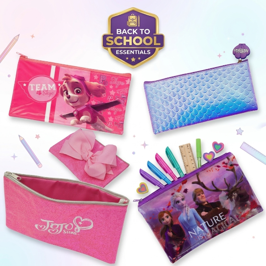 Flat Zipped Pencil Case- Assorted