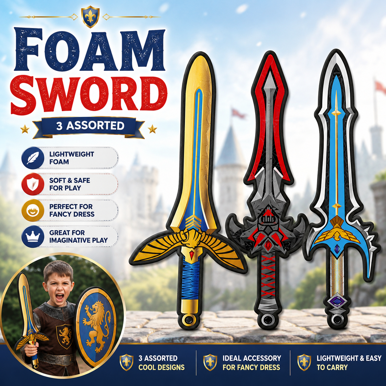 Fancy Dress Accessory Foam Sword