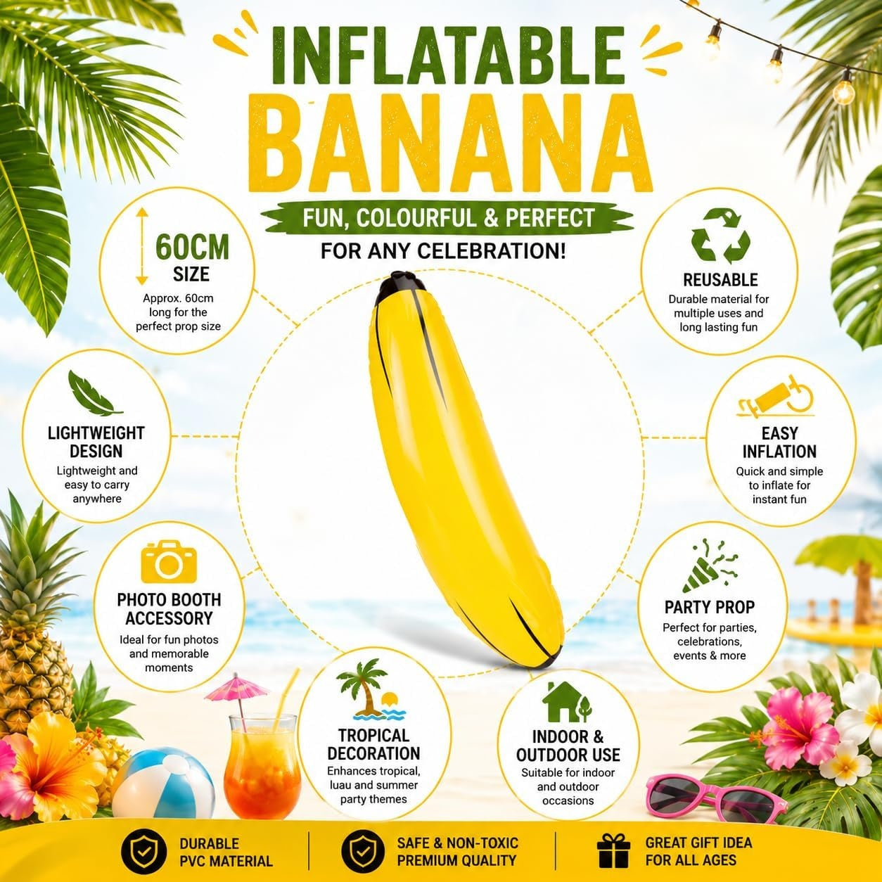 Banana Sensory Squishy Stretchy Toy – Assorted