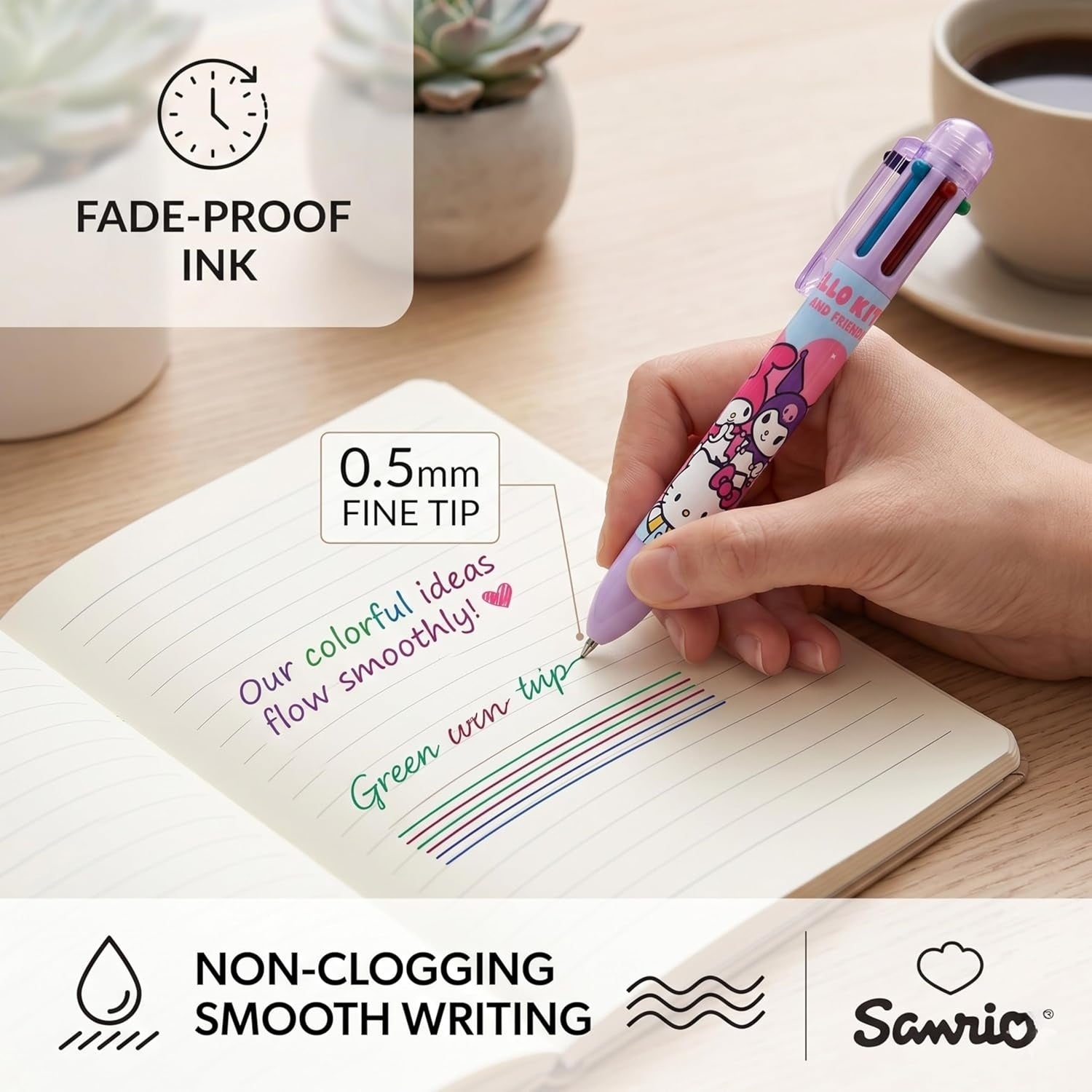 6 Color Pen Character Printed