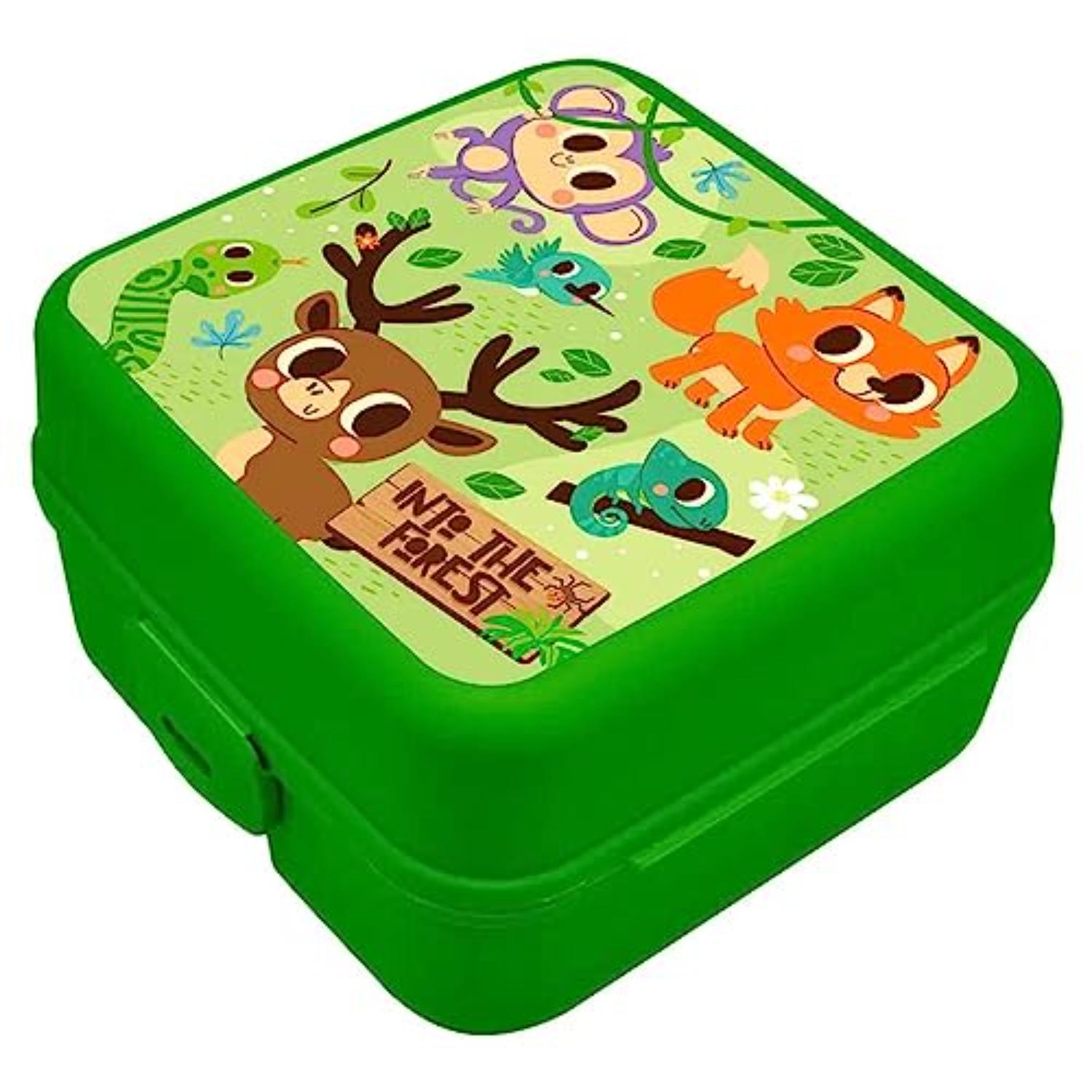 Kids BPA Free Plastic Lunch Box with Cutlery - Assorted