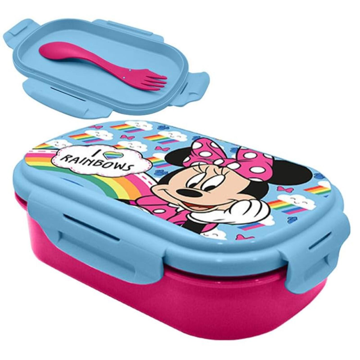 Kids BPA Free Plastic Lunch Box with Cutlery - Assorted