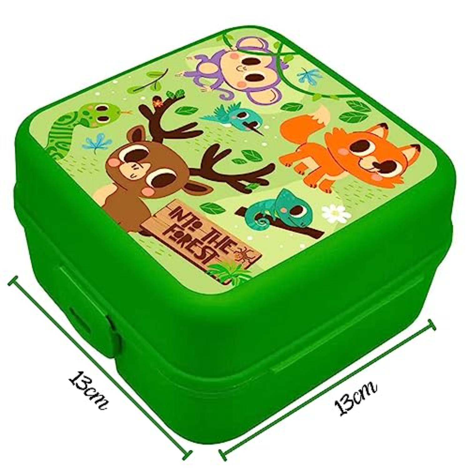 Kids BPA Free Plastic Lunch Box with Cutlery - Assorted