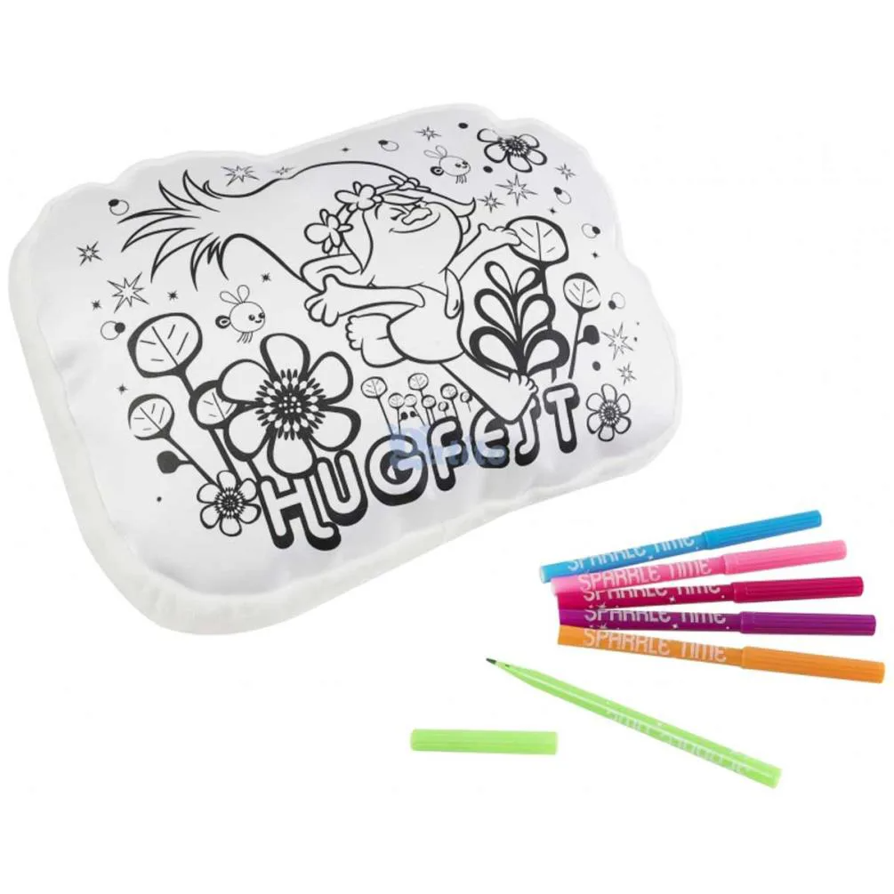 Trolls Colour Your Own Cushion Pillow