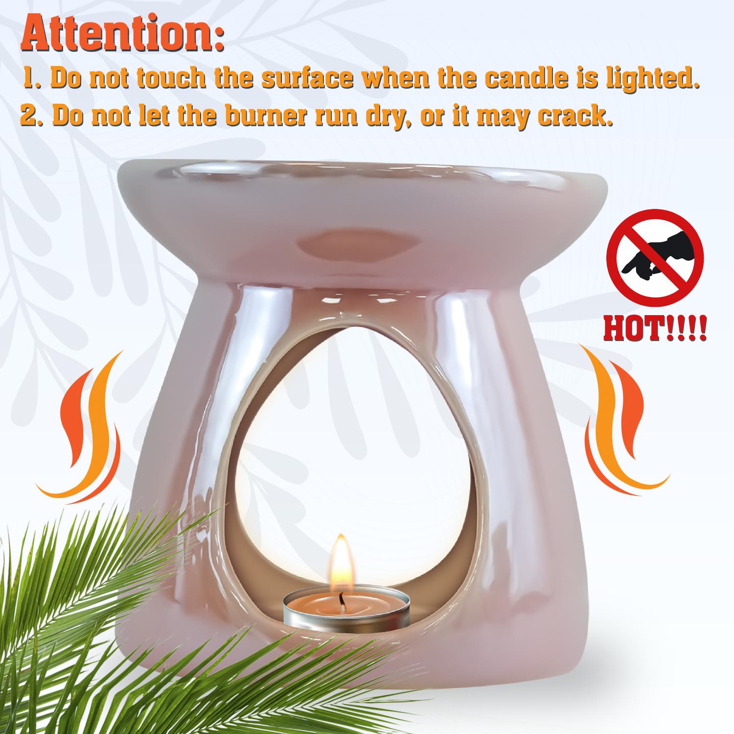 Pearl Ceramic Wax Burner Fragrance Oil Tealight Diffuser 12.5cm