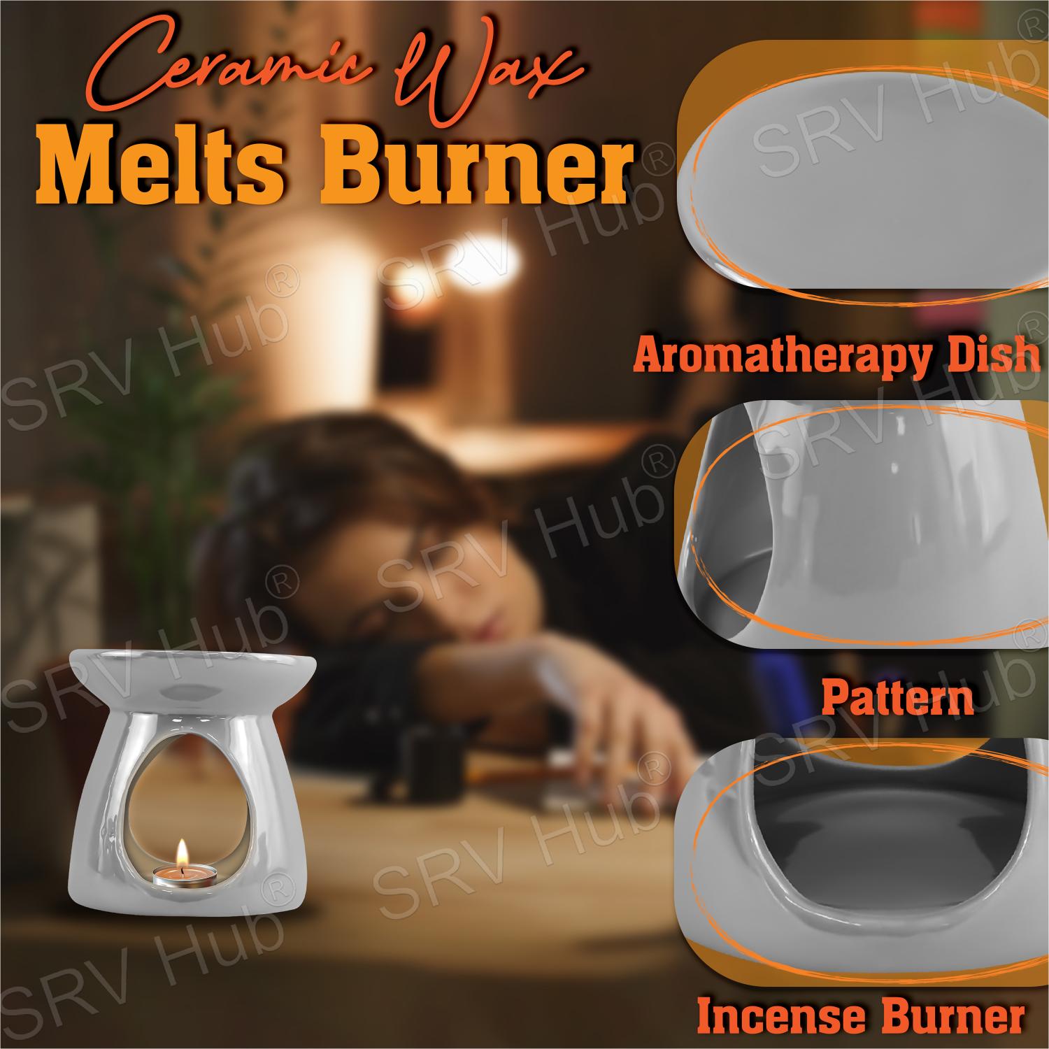 Pearl Ceramic Wax Burner Fragrance Oil Tealight Diffuser 12.5cm
