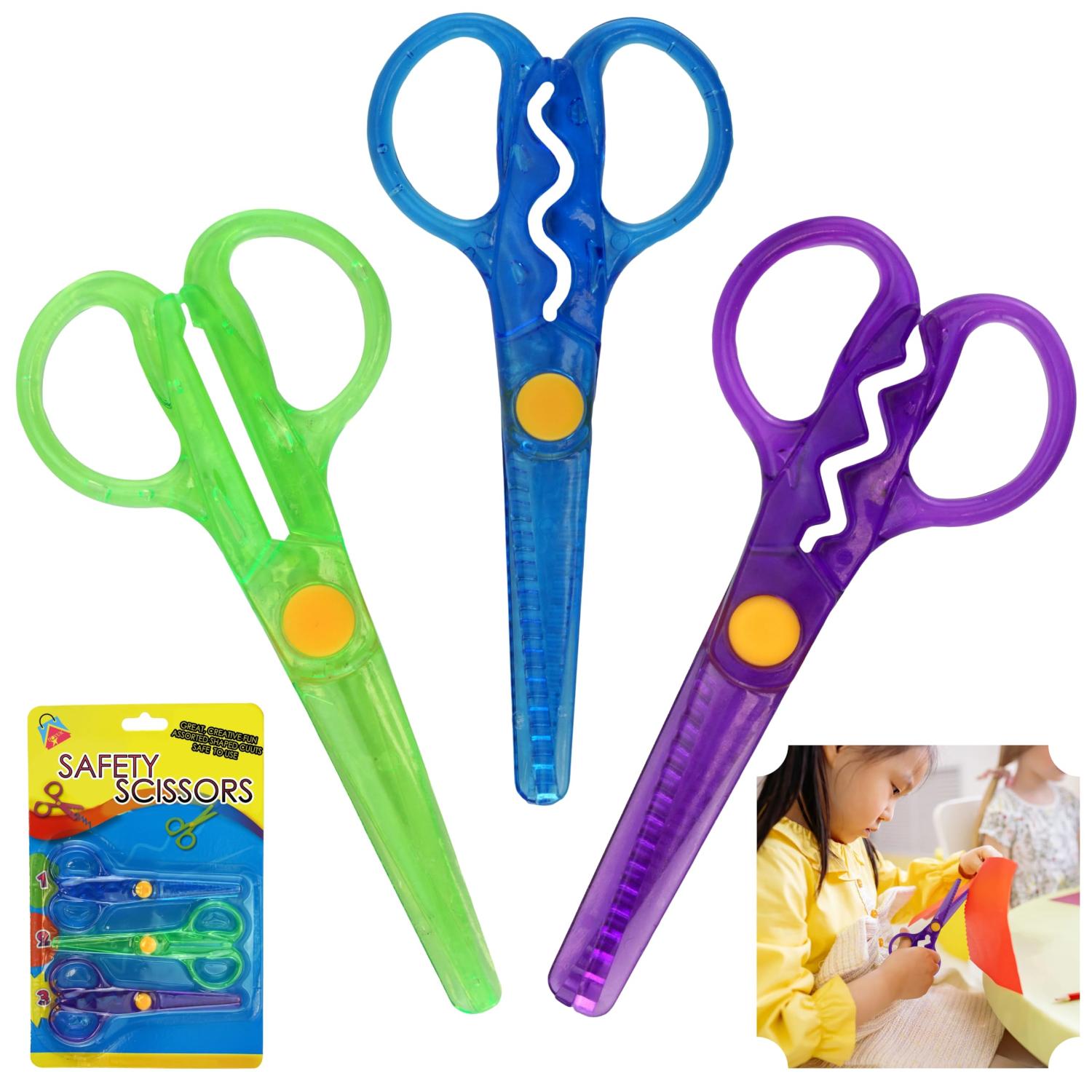 Kids Craft Scissors Safety & Decorative Scissor Set