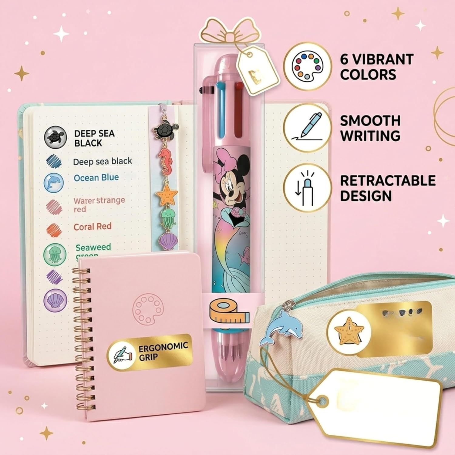 6 Color Pen Character Printed