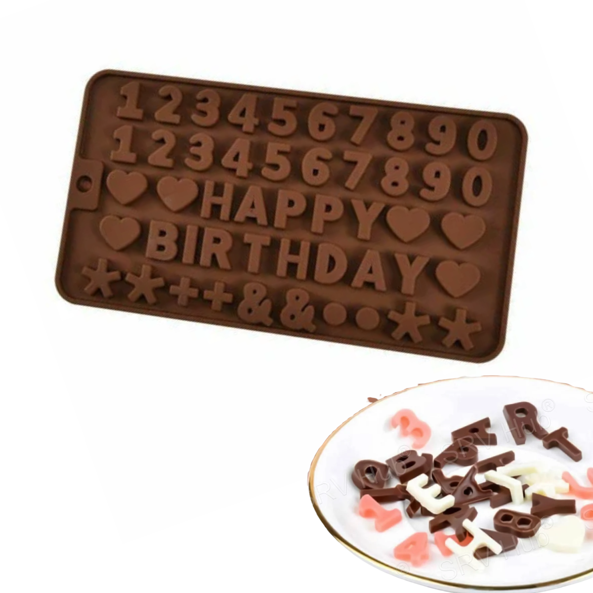 Silicone Letter & Number Chocolate Mould