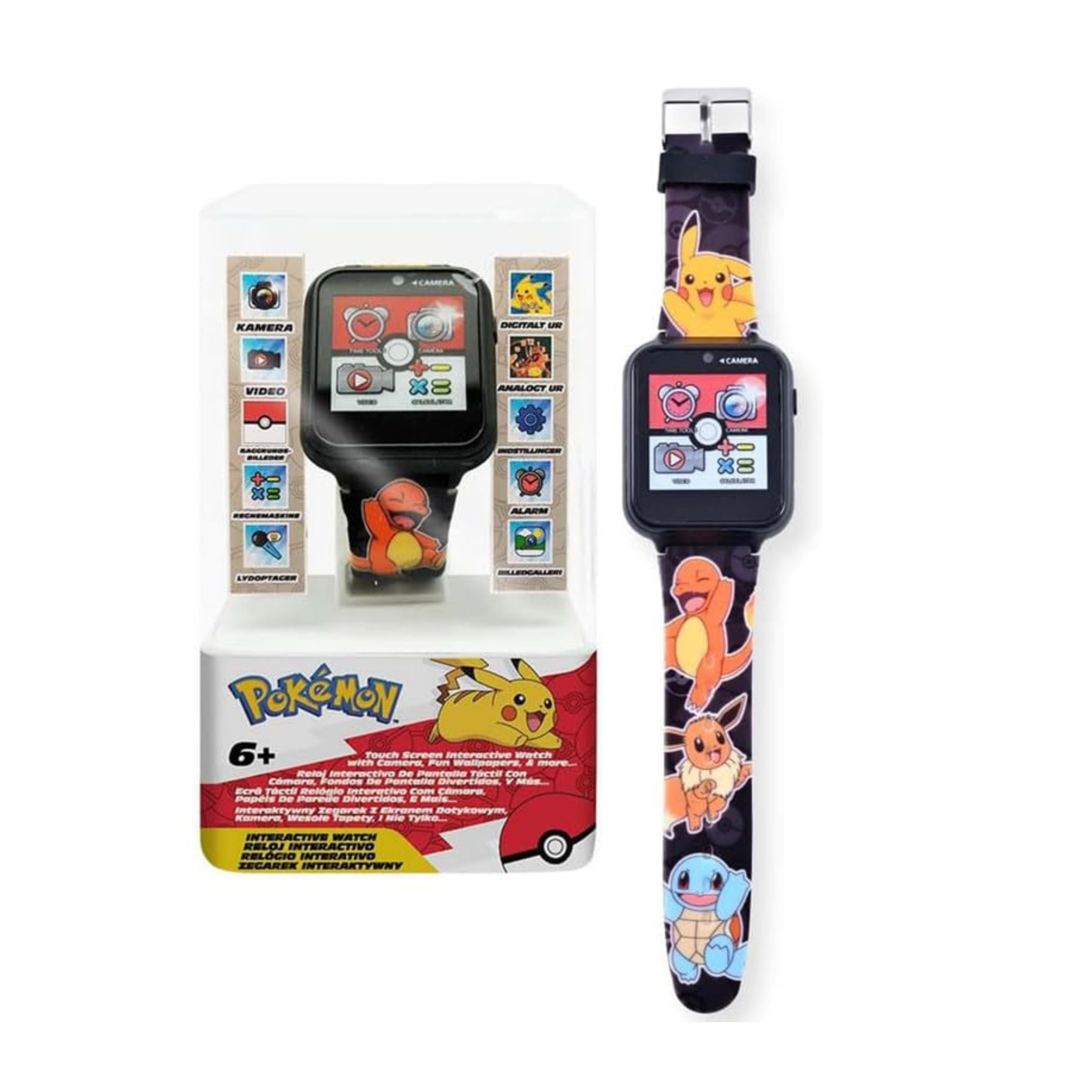 Pokemon Black Kids Interactive Smart Watch - 22cm