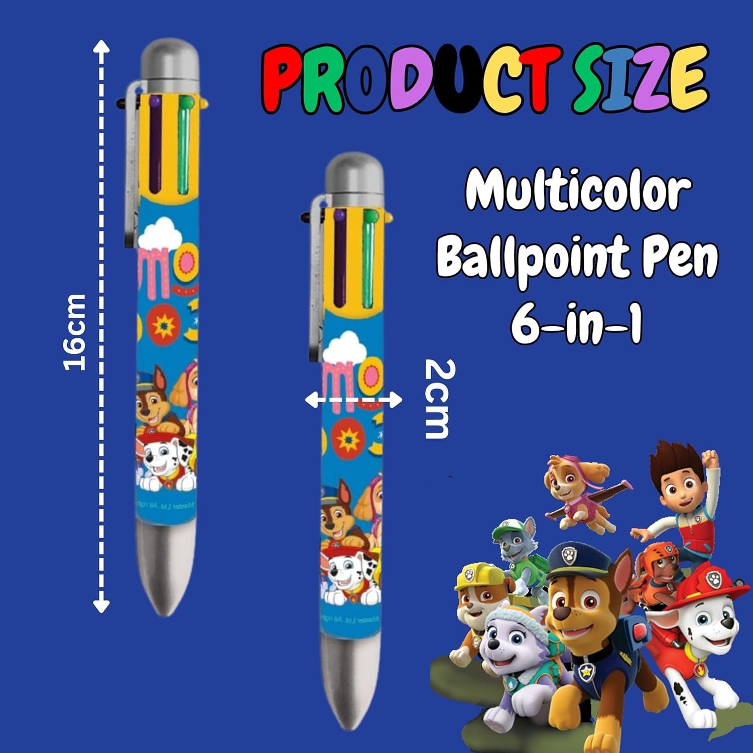 6 Color Pen Character Printed