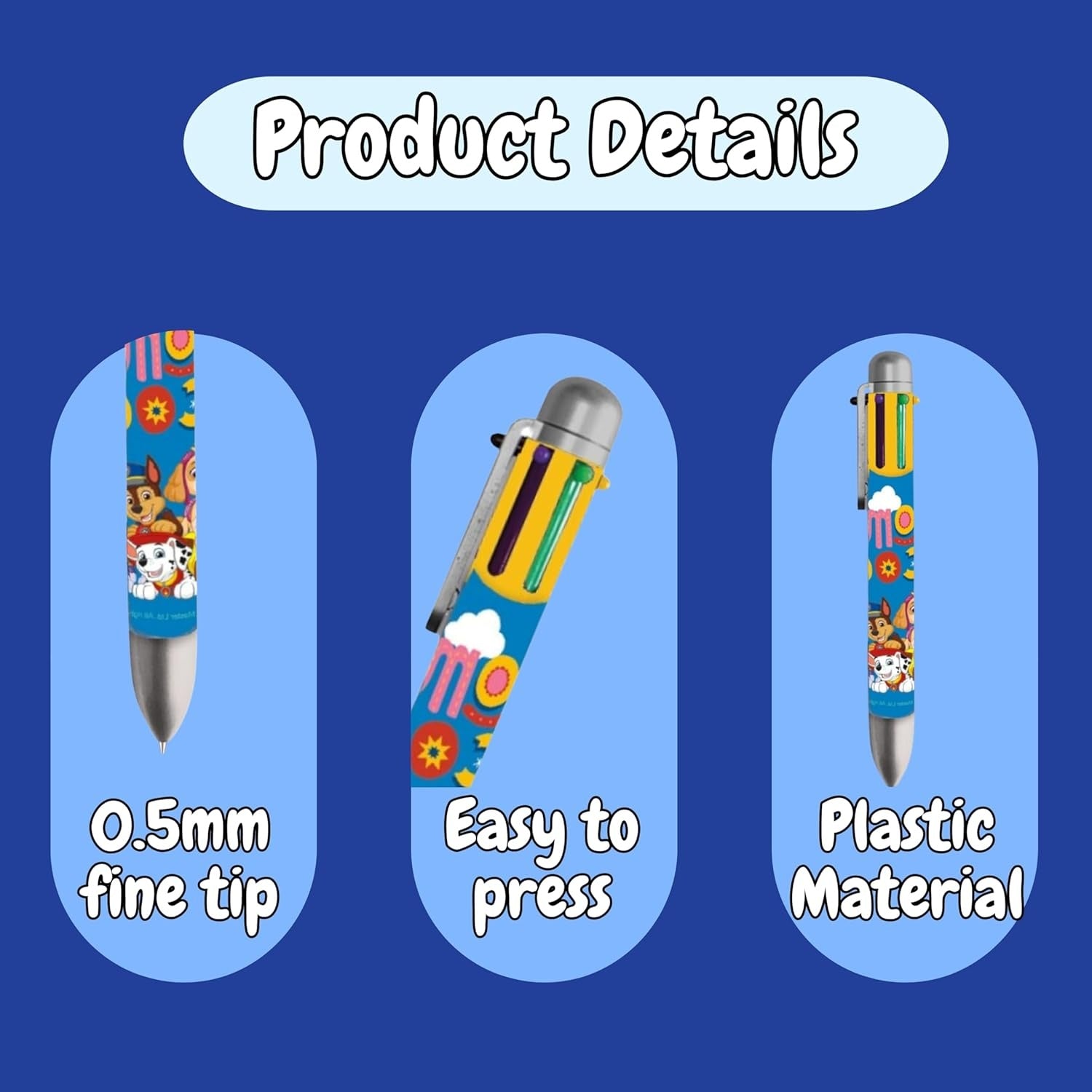 6 Color Pen Character Printed