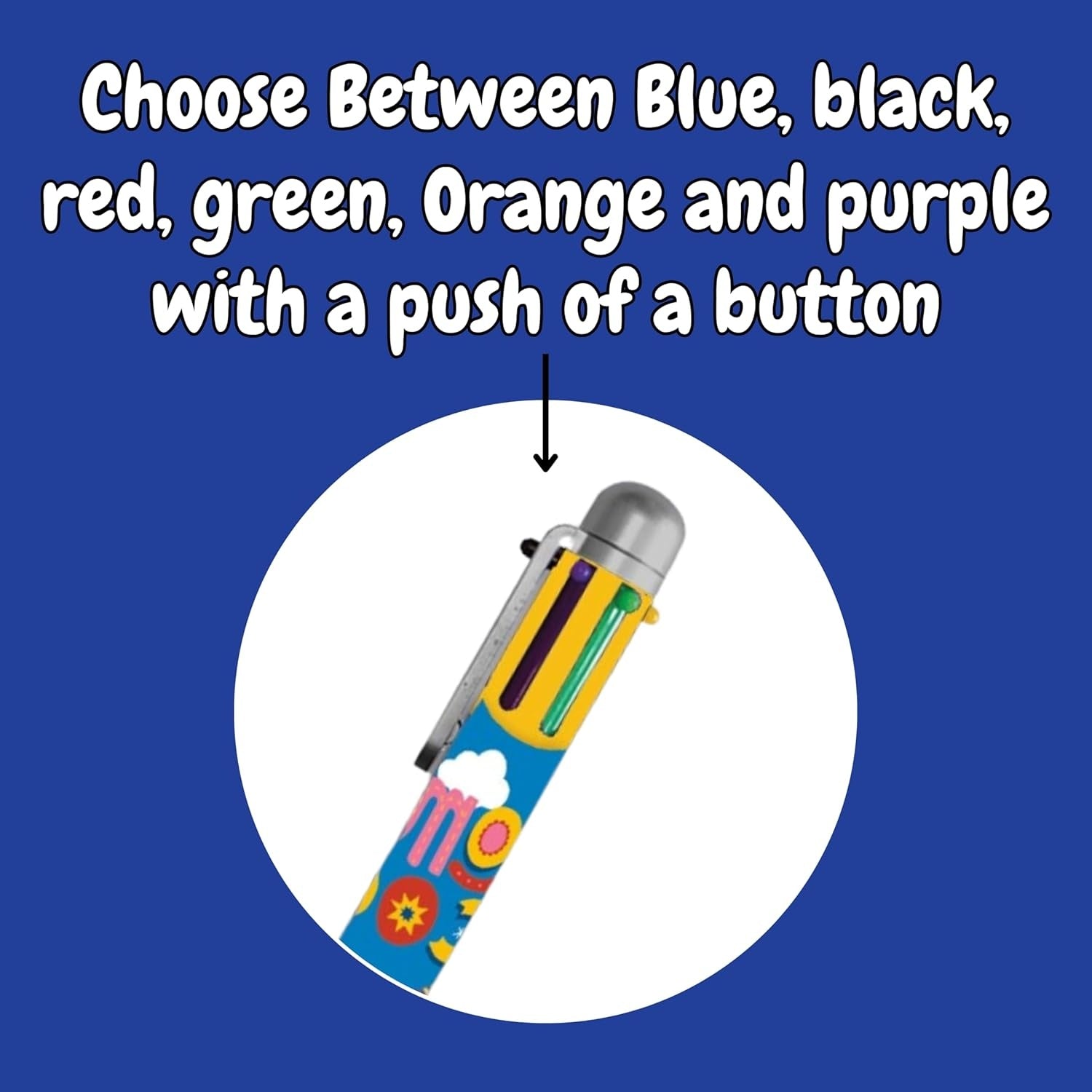 6 Color Pen Character Printed