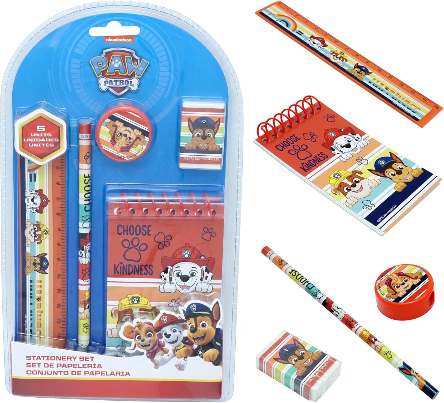 5PCs School Stationery Set - Assorted