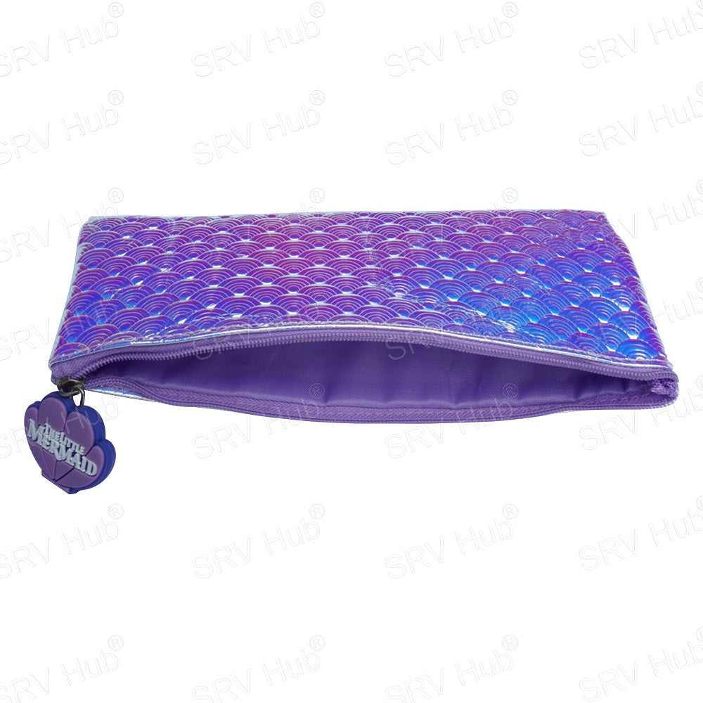 Kids Flat Zip Pencil Cases Mermaid Pearlescent Pencil Case