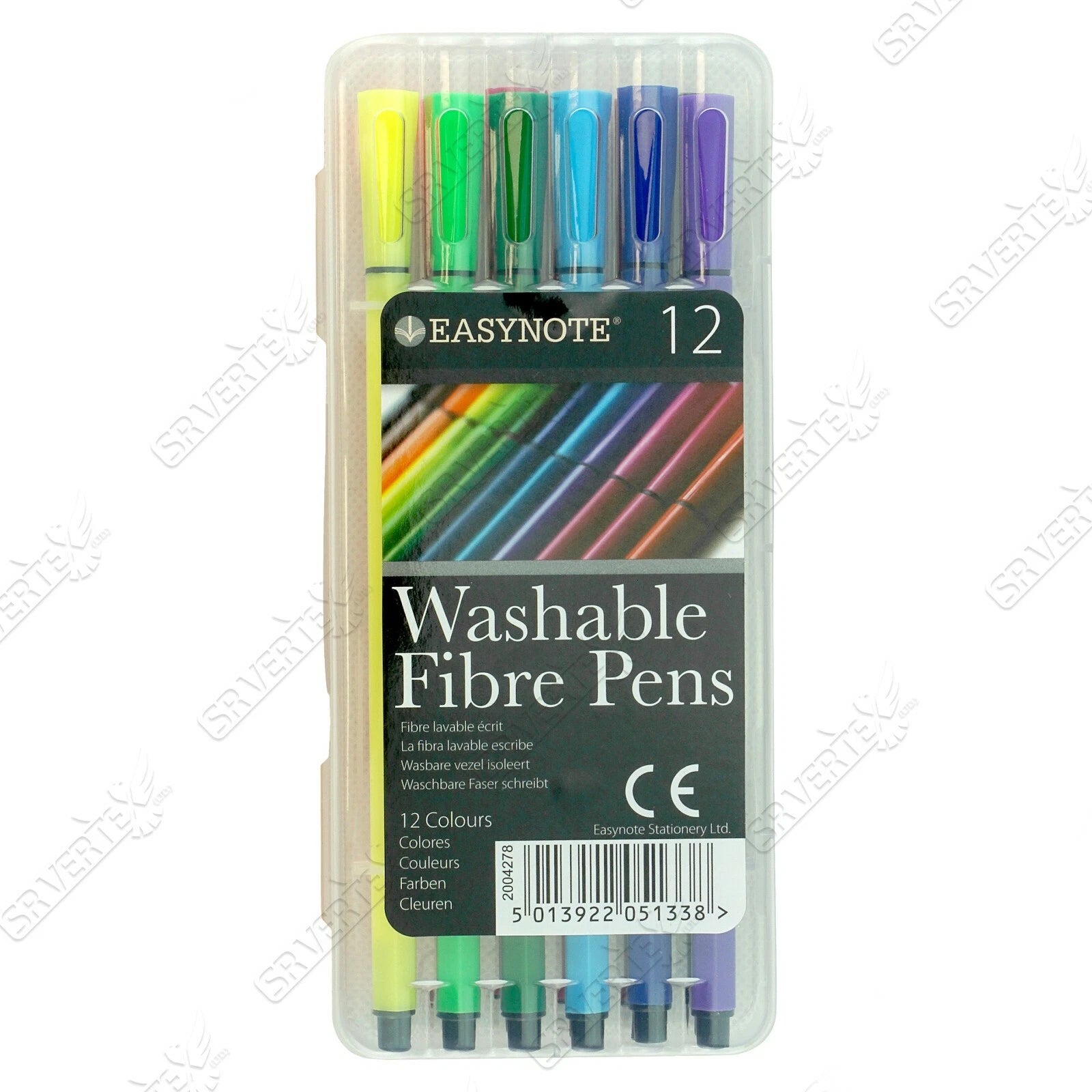 12Pcs Washable Felt Tip Markers