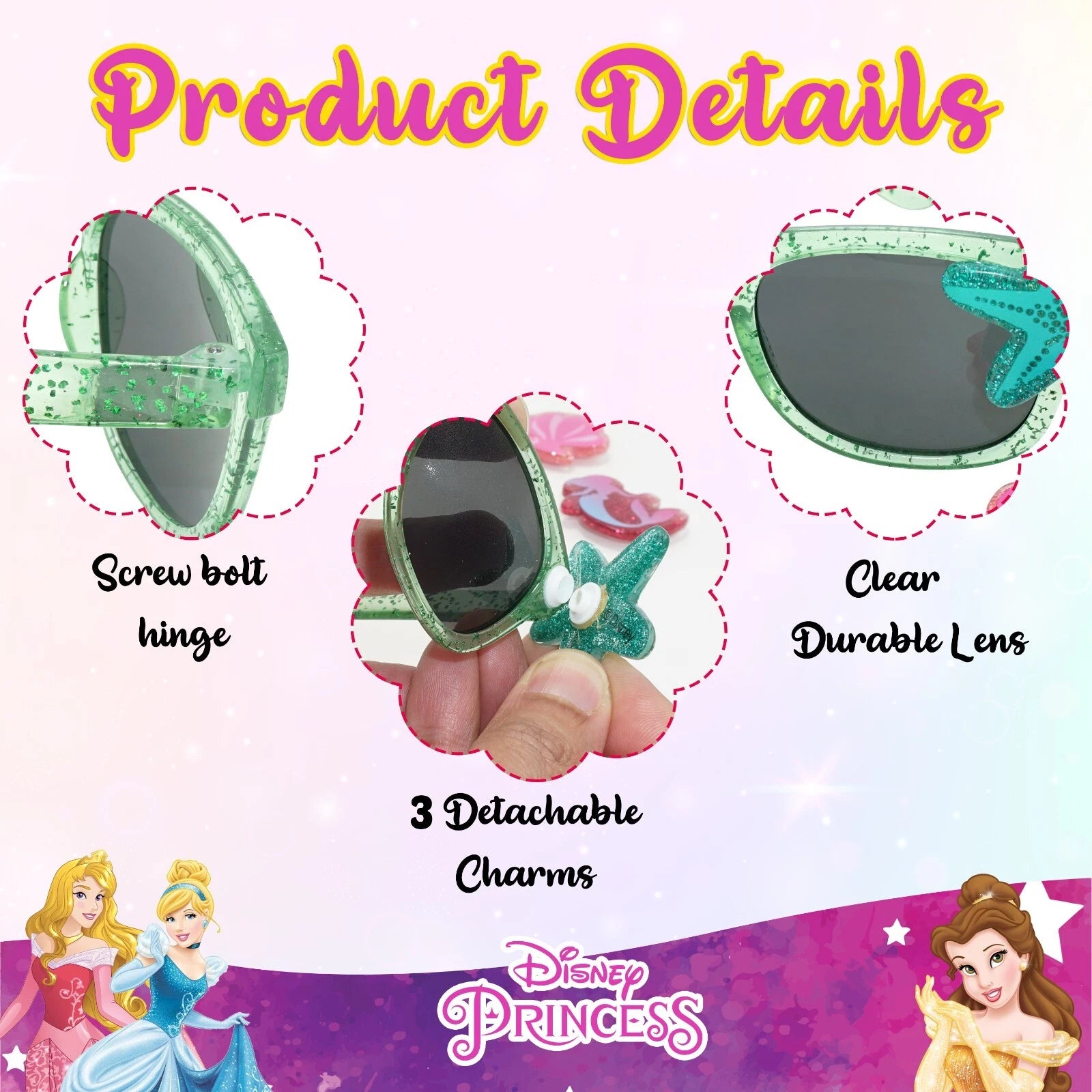 Hello Kitty UV400 Sunglasses Interchangeable Bows