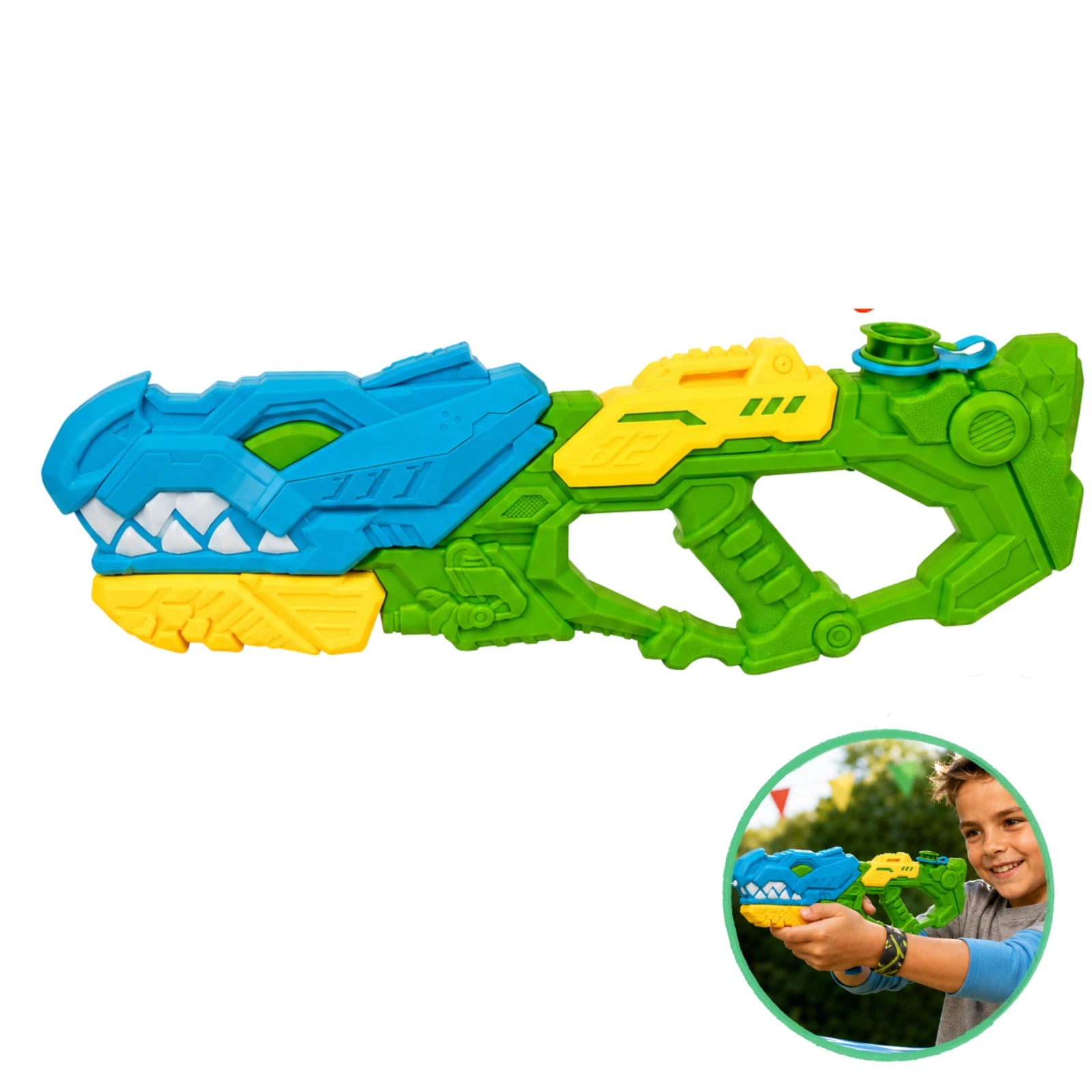 51cm Dinosaur 1000ml Water Blaster 9-10M Range
