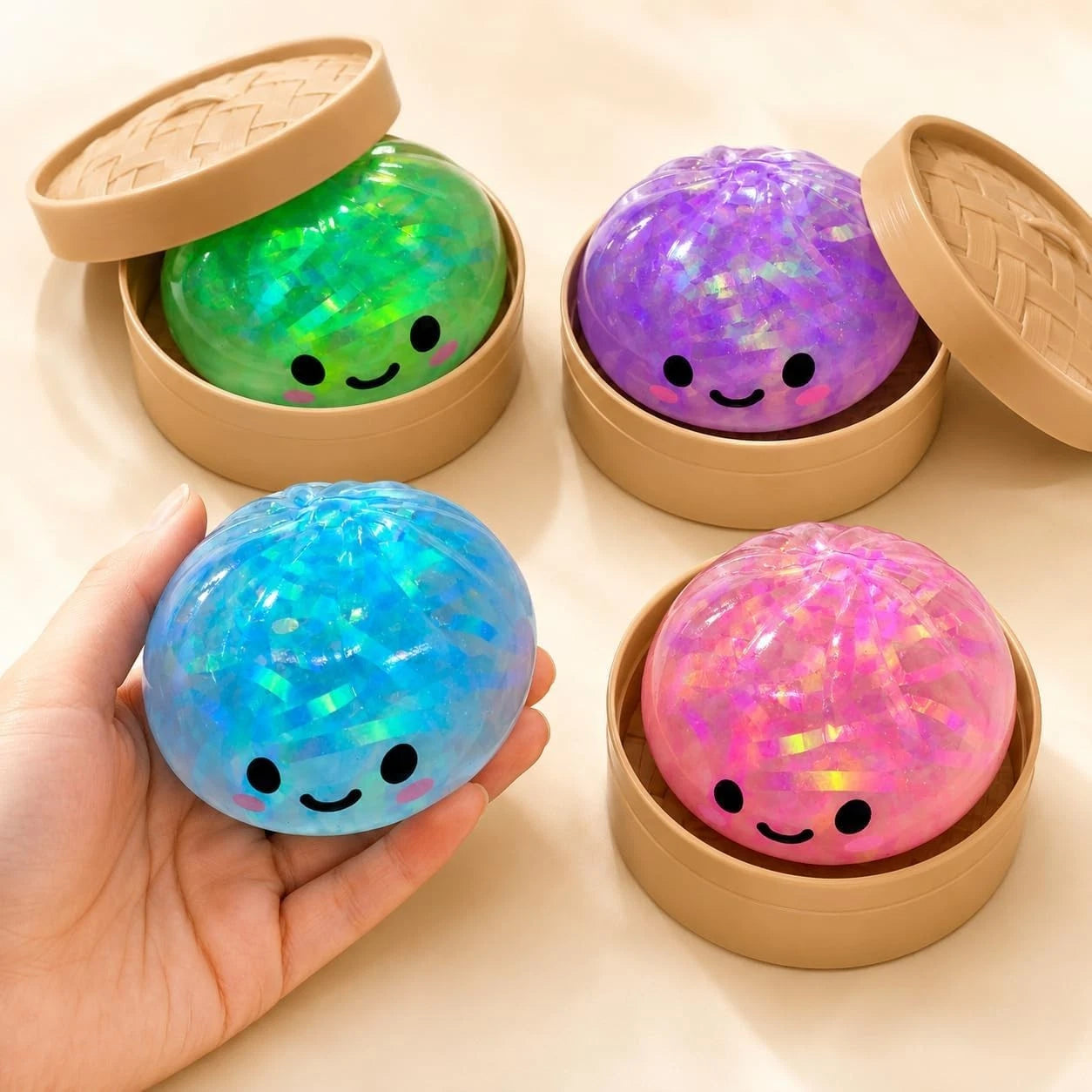 8.5cm Mystery Squishy Diamond Dumpling Toy - 1x Random