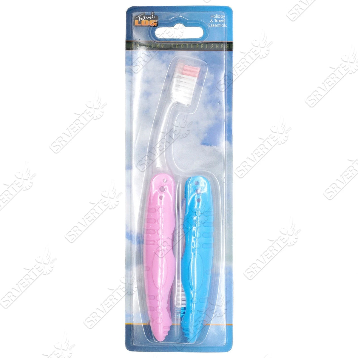 Pack of 2 compact folding toothbrushes – view 4