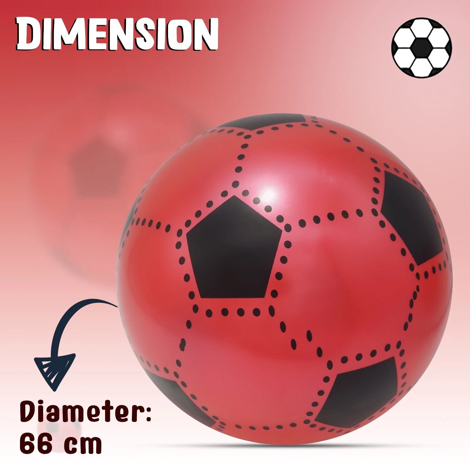 1x Random 66cm Inflatable Soccer Ball