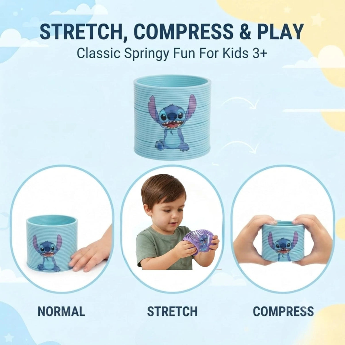Disney Stitch Magic Spring Toy 7cm – view 3