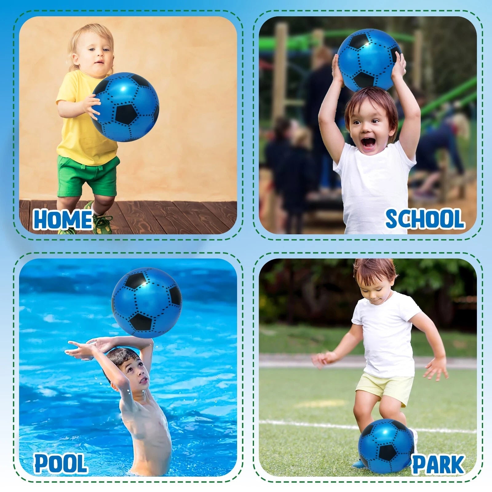 1x Random 66cm Inflatable Soccer Ball