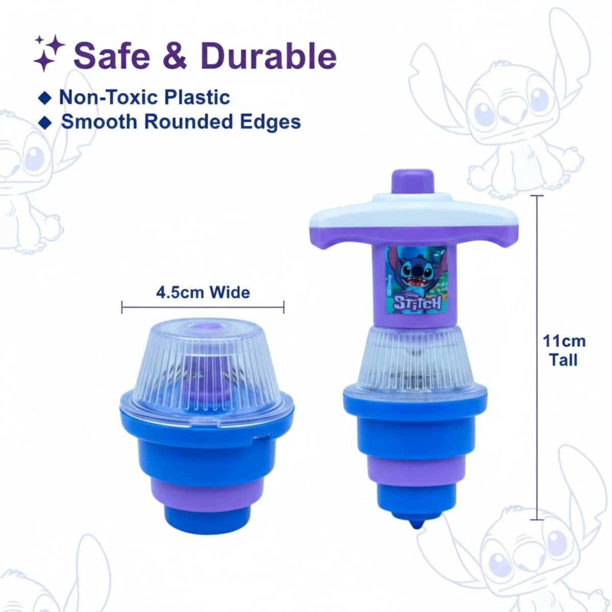 Disney Stitch Kids Licensed Light-Up Spinning Top 11cm – view 4