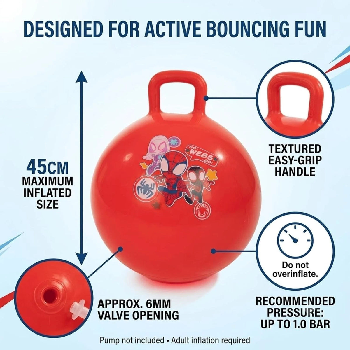 Marvel Spidey Space Hopper Ball 45cm – view 3