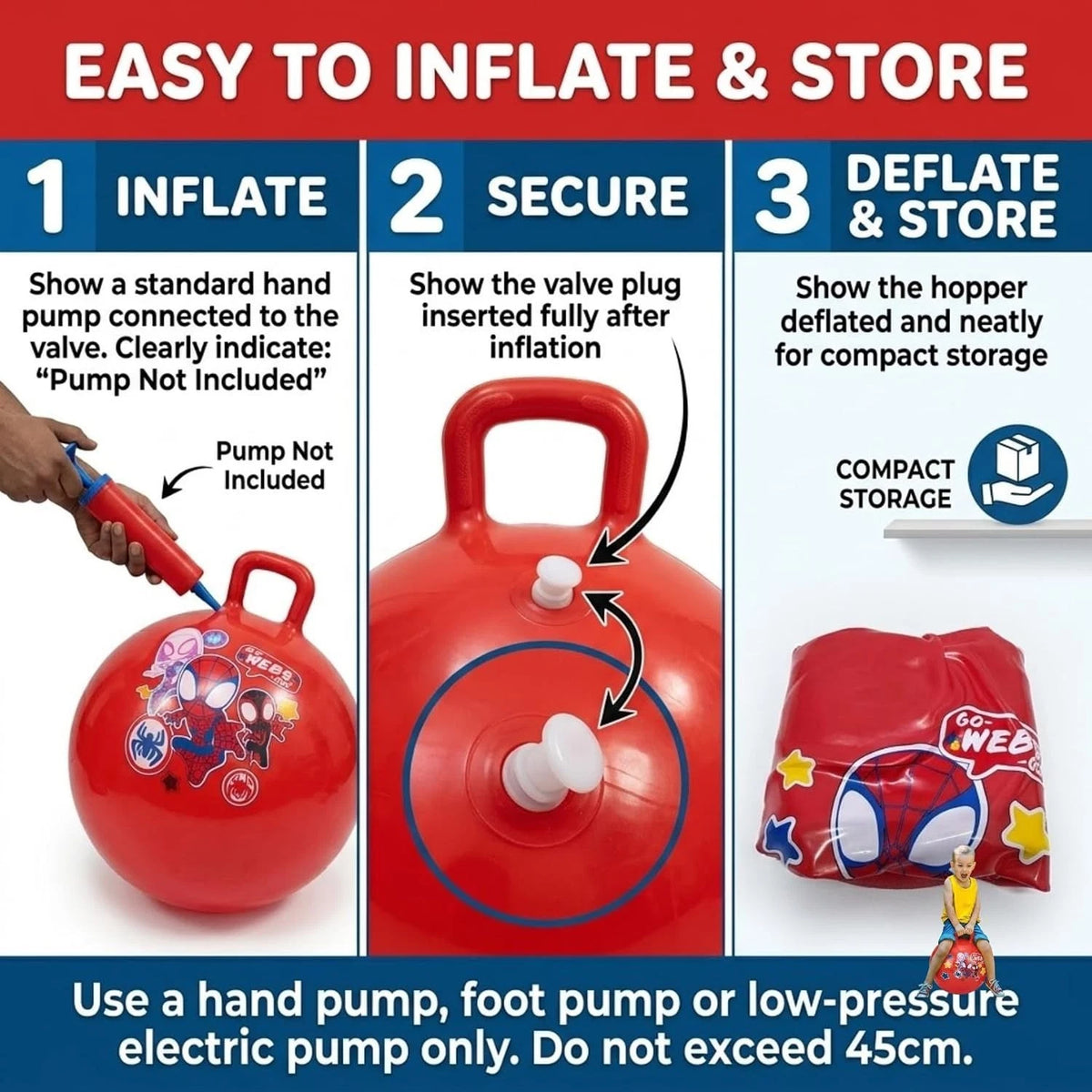 Marvel Spidey Space Hopper Ball 45cm – view 6