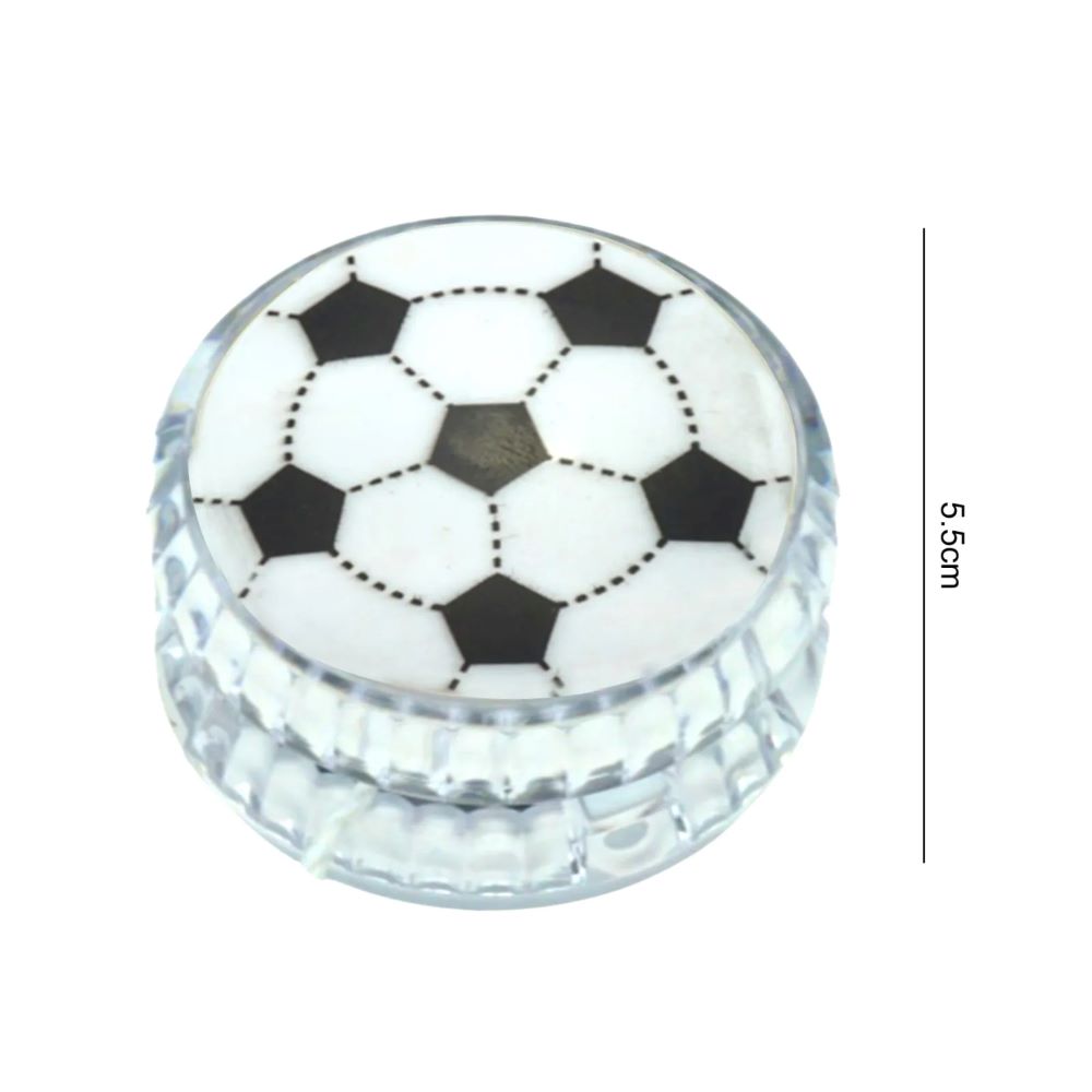 5cm LightUp Football Printed Yoyo- White