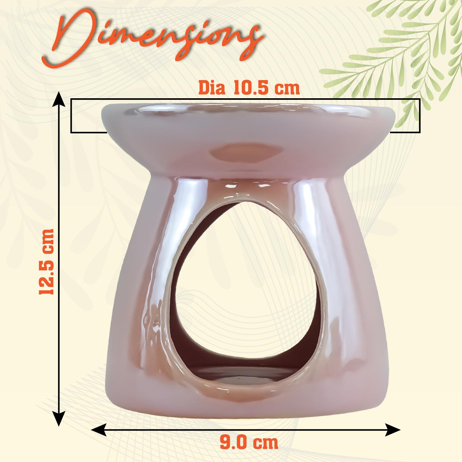 Pearl Ceramic Wax Burner Fragrance Oil Tealight Diffuser 12.5cm