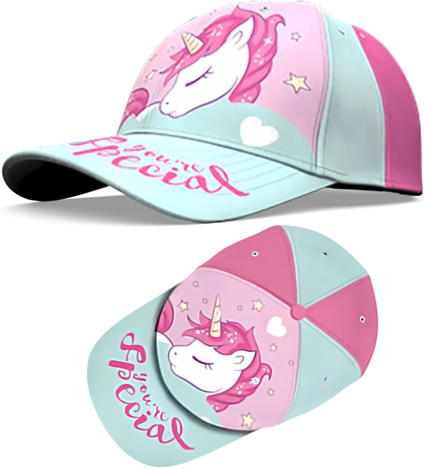 Unicorn Cotton Baseball Cap 3-7 Years - Assorted Colours
